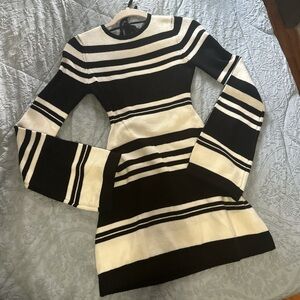 Black and White Striped Dress